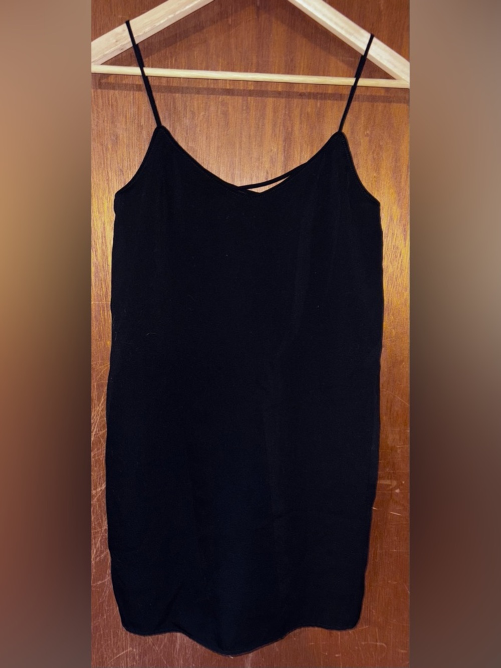 Black Spaghetti Strap Slip Dress